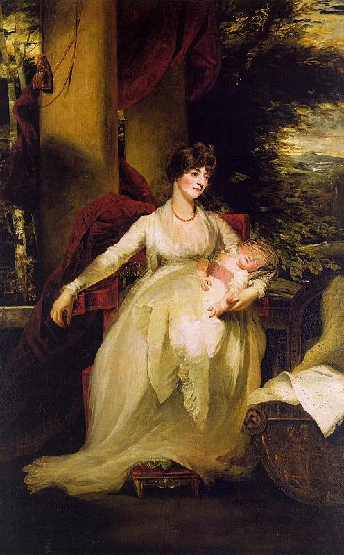 Lady Caroline Capel Holding her Daughter Harriet, John Hoppner